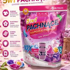 KAPSUŁKI 50 SZTUK PIORACE PACHNACE DO PRANIA 5W1.