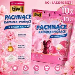 KAPSUŁKI 50 SZTUK PIORACE PACHNACE DO PRANIA 5W1.