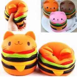 GNIOTKI ANTYSTRESOWE HAMBUGER 8CM DLA DZIECI.