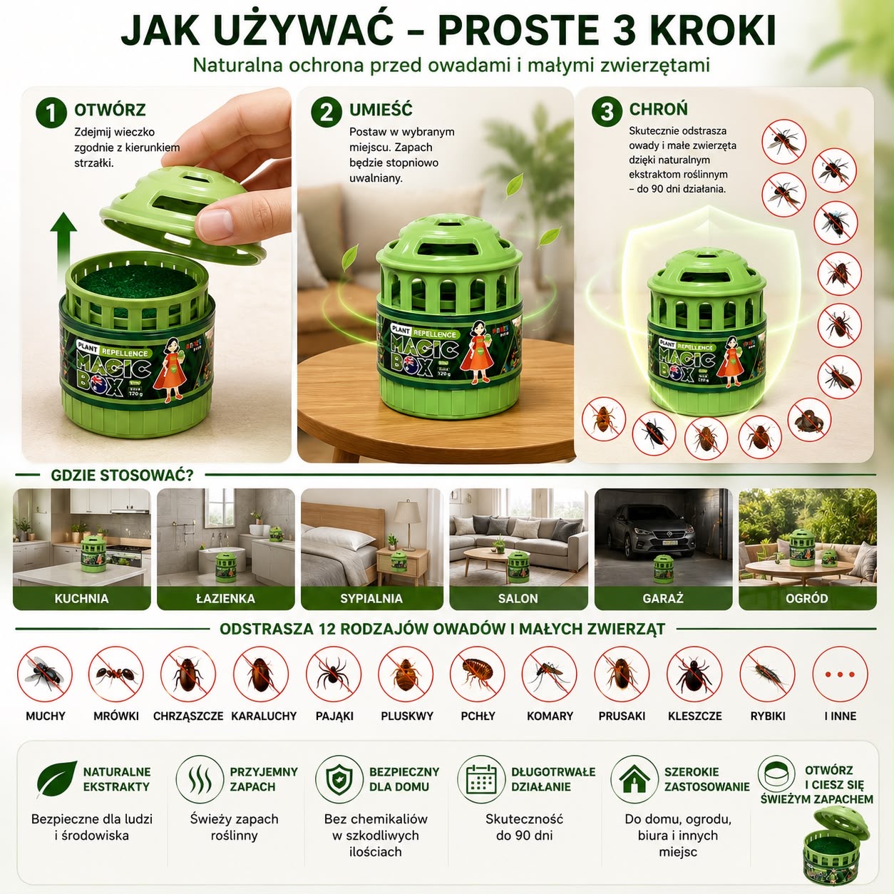 ODSTRASZACZ NATURALNY OWADÓW MAGIC BOX 120G. - obrazek 2