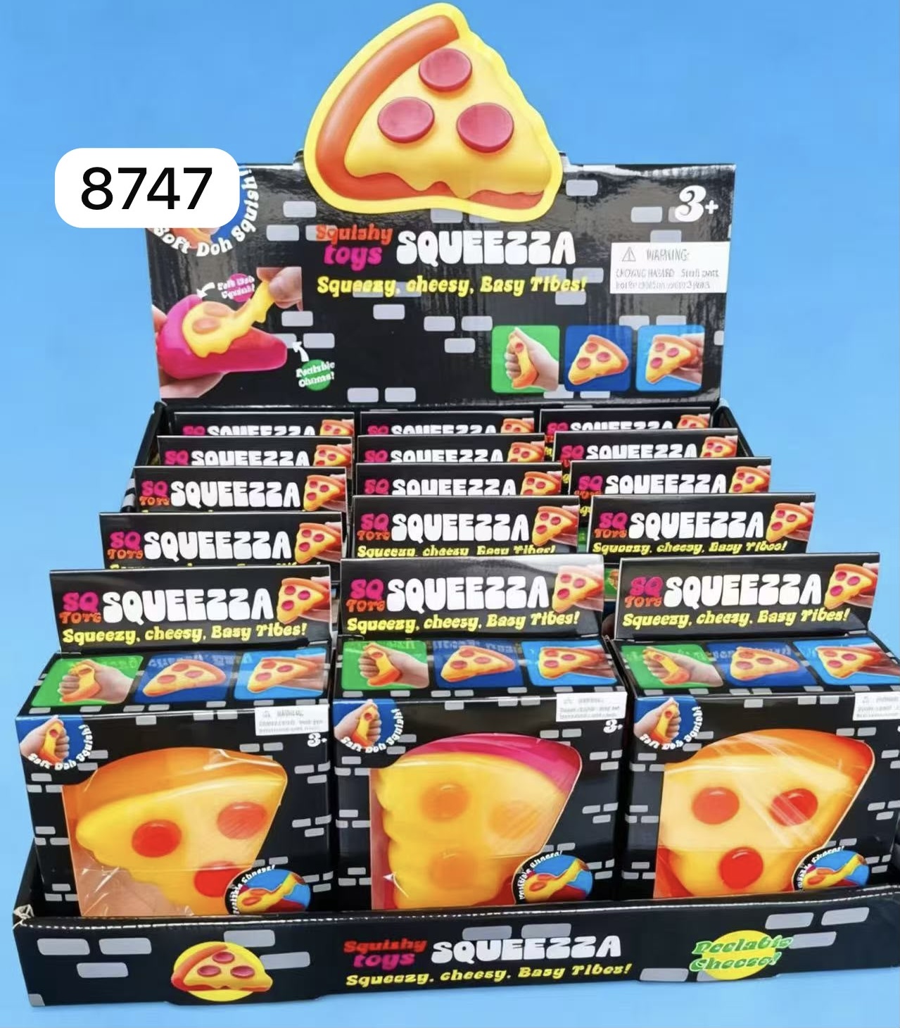 GNIOTKI ANTYSTRESOWE PIZZA 6CM DLA DZIECI.