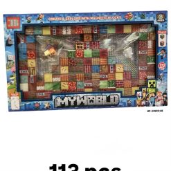 ZESTAW KLOCKI MAGNETYCZNE MINECRAFT 113 ELEMENTÓW.