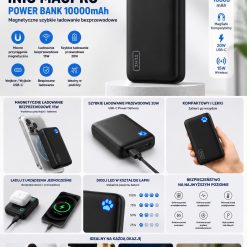 POWERBANK MAGNETYCZNY MAGDAFE 20W-10000mAh.