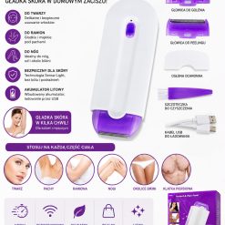 DEPILATOR BEZPRZEWODOWY DO CIAŁA i TWARZY USB.