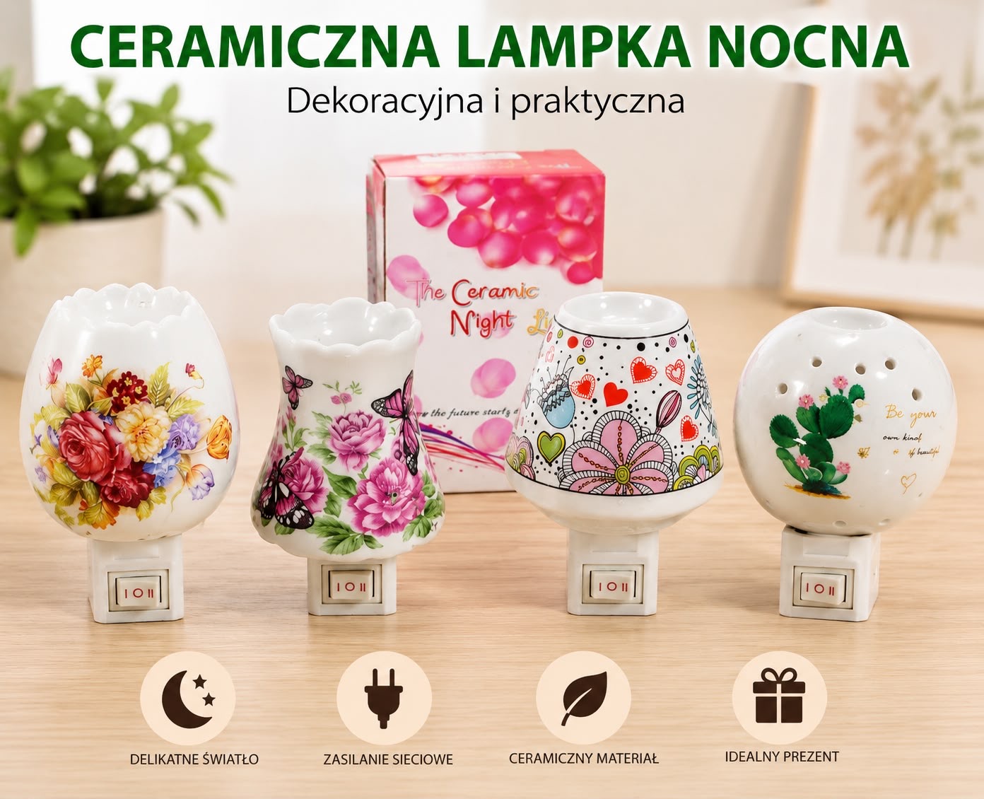 LAMPA NOCNA CUTE DO PRĄD.