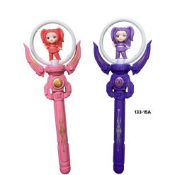 MIECZ ŚWIATŁEM I DŹWIĘKIEM WIRUJĄCY FIGURKI K-POP 40CM.