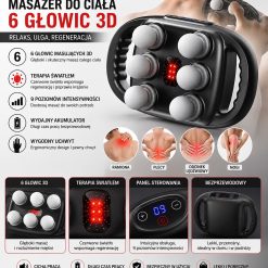 MASAŻER 6 GŁOWIC 3D MODELOWANIE SYLWETKI.
