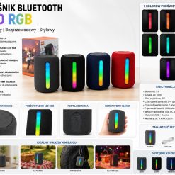 GŁOŚNIK BEZPRZEWODOWY BLUETOOTH Z KOLOROWYM.