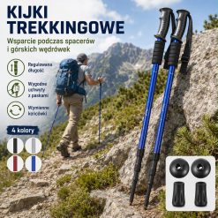 kijki trekkingowe Idealne na spacery, wycieczki i górskie wędrówki.
