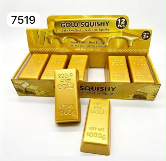 GNIOTKI ANTYSTRESOWE MASŁO GOLD 10CM DLA DZIECI.
