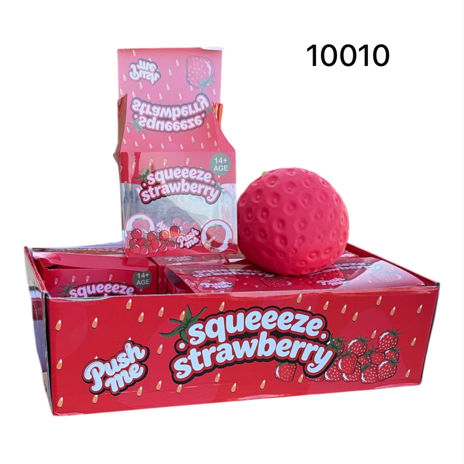 GNIOTKI ANTYSTRESOWE TRUSKAWKA 15CM DLA DZIECI.
