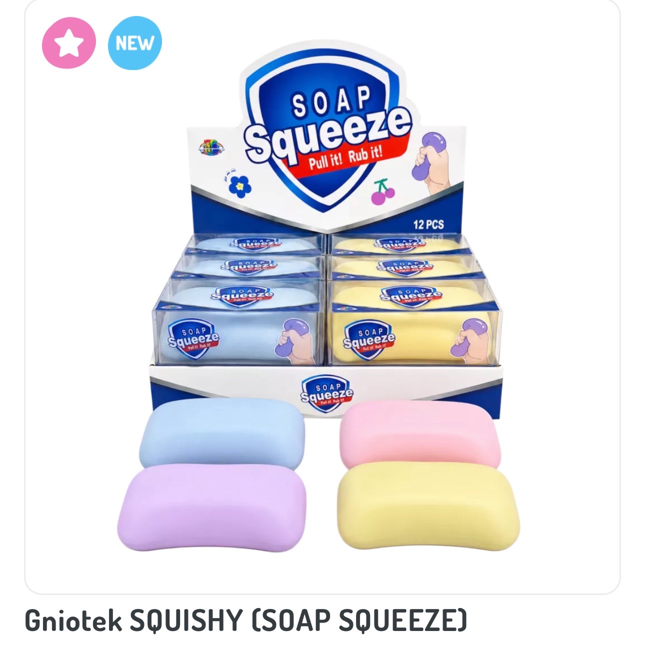 GNIOTKI ANTYSTRESOWE SOAP 8CM DLA DZIECI.