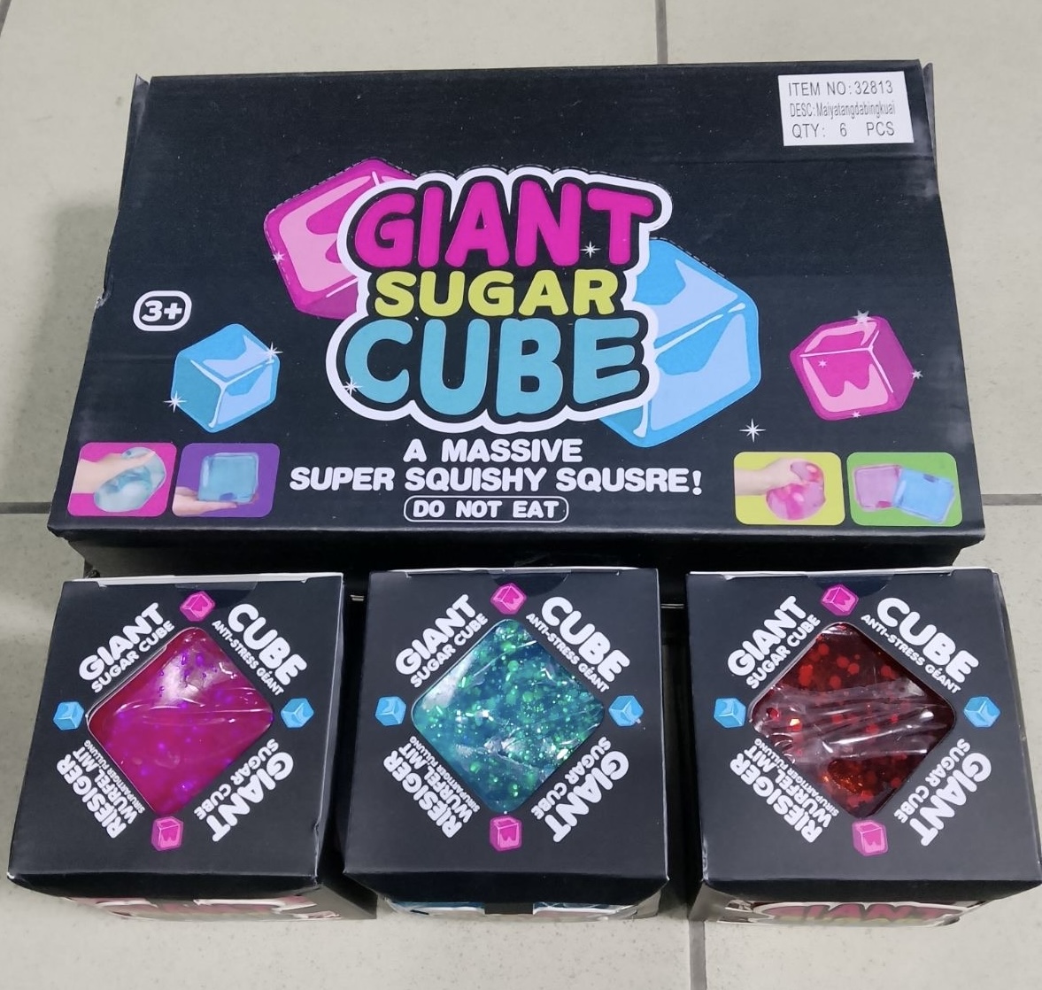 GNIOTKI ANTYSTRESOWE CUBE 10CM DLA DZIECI.