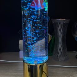 LAMPKA Z RYBKAMI NOCNA WODNA DEKORACJA.