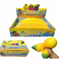 GNIOTKI ANTYSTRESOWE BANANA 40CM DLA DZIECI.
