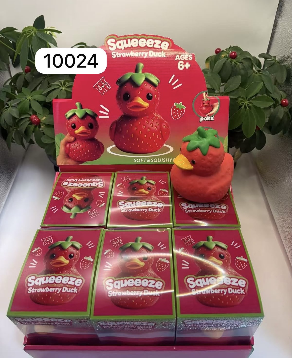 GNIOTKI ANTYSTRESOWE KACZKA TRUSKAWKA DLA DZIECI.
