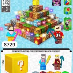 ZESTAW KLOCKI MAGNETYCZNE MINECRAFT LEDOWE 185EL.