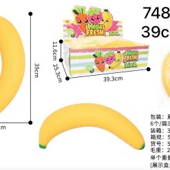 GNIOTKI ANTYSTRESOWE BANANA 39CM DLA DZIECI.