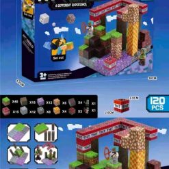 KLOCKI MINECRAFT MAGNETYCZNY 120 ELEMENTÓW.