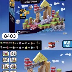 KLOCKI MINECRAFT MAGNETYCZNY 168 ELEMENTÓW.