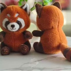 MASKOTKA PLUSZAK PANDA CZERWONA DLA DZIECI 25CM.
