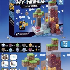 KLOCKI MINECRAFT MAGNETYCZNY 87 ELEMENTÓW.