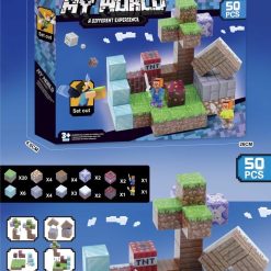 KLOCKI MINECRAFT MAGNETYCZNY 50 ELEMENTÓW.