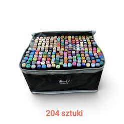 MARKERY DWUSTRONNE ALKOHOLOWE W ETUI ZESTAW 204PCS.
