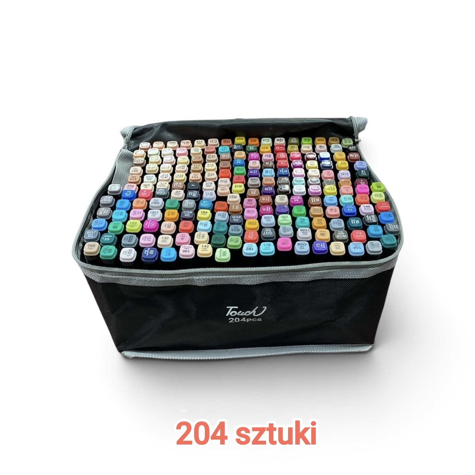 MARKERY DWUSTRONNE ALKOHOLOWE W ETUI ZESTAW 204PCS.