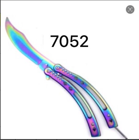 NÓŻ MOTYLKOWY METAL SKŁADANY DO ĆWICZEŃ BLOKADA.