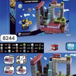KLOCKI MINECRAFT MAGNETYCZNY 184 ELEMENTÓW.