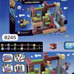 KLOCKI MINECRAFT MAGNETYCZNY 220 ELEMENTÓW.