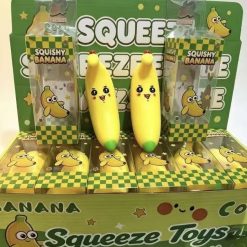 GNIOTKI ANTYSTRESOWE BANANA Z LEGO 10CM DLA DZIECI.