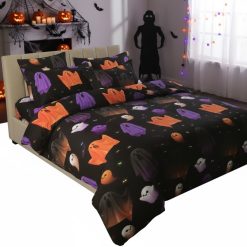KOMPLET POŚCIELI 3D HALLOWEEN 3 CZĘŚCIOWY 160/200CM.
