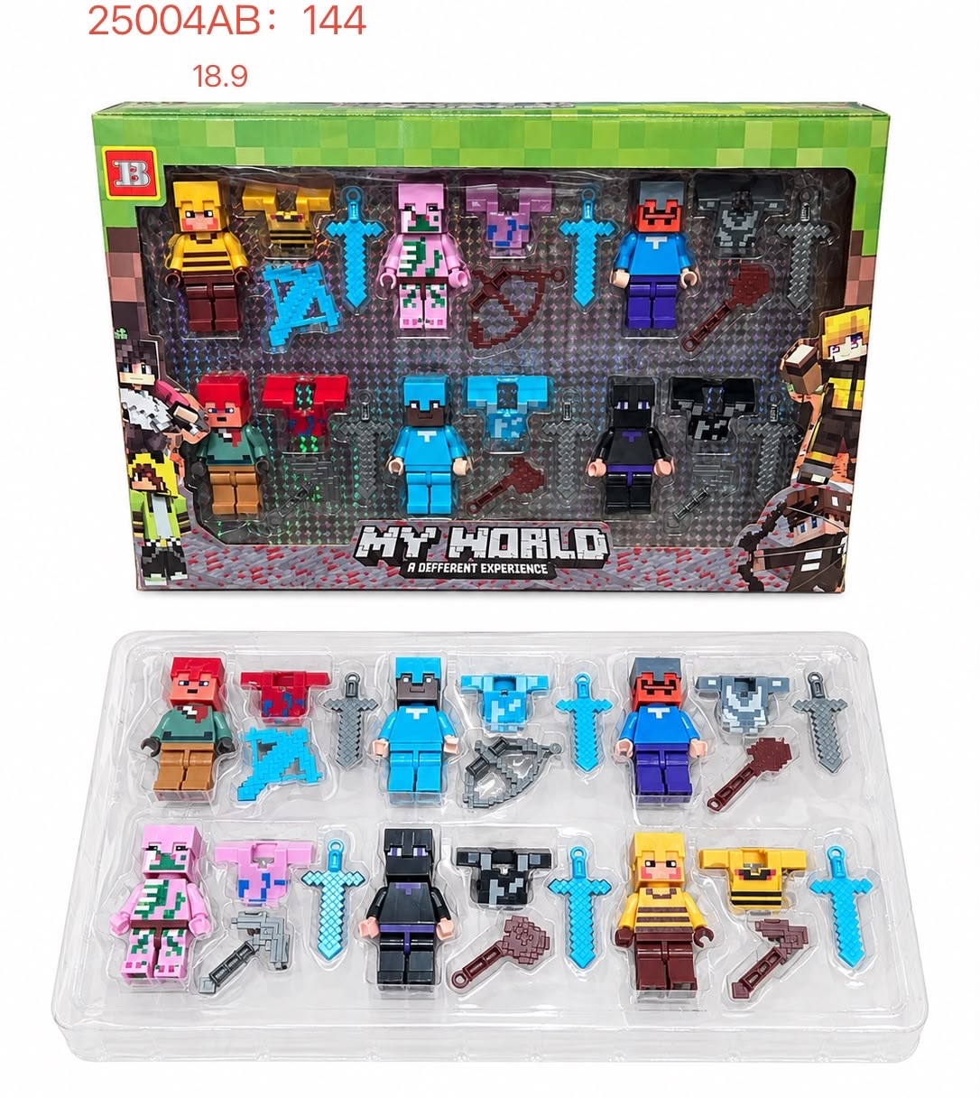 ZESTAW FIGURKI MINECRAFT 24PCS DLA DZIECI.