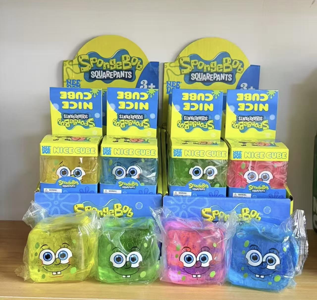 GNIOTKI ANTYSTRESOWE CUBE SPONGEBOB 5CM DLA DZIECI.
