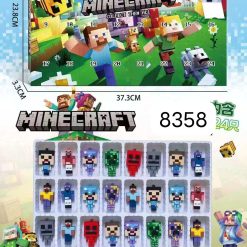 KALENDARZ ADWENTOWY FIGURKI MINECRAFT.