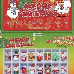 KALENDARZ ADWENTOWY FIGURKI MERRY CHRISTMAS.