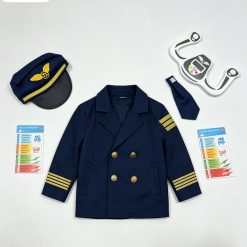 STRÓJ ZESTAW UBRANIA PILOT DLA DZIECI.