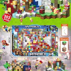 ZESTAW KLOCKI MAGNETYCZNE MINECRAFT 303 ELEMENTÓW.