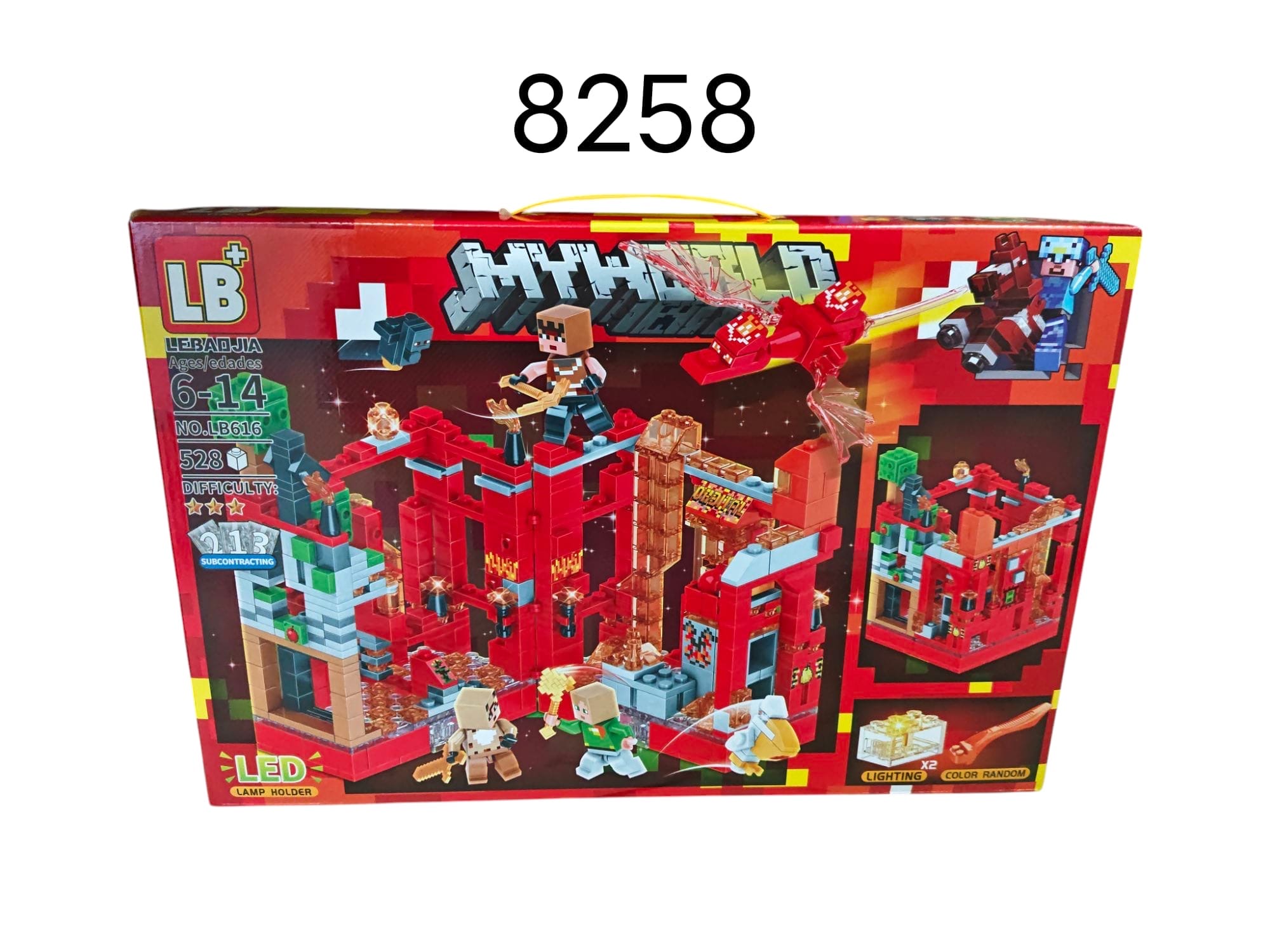 ZESTAW KLOCKI EDUKACYJNE MINECRAFT LEDOWE 528EL.