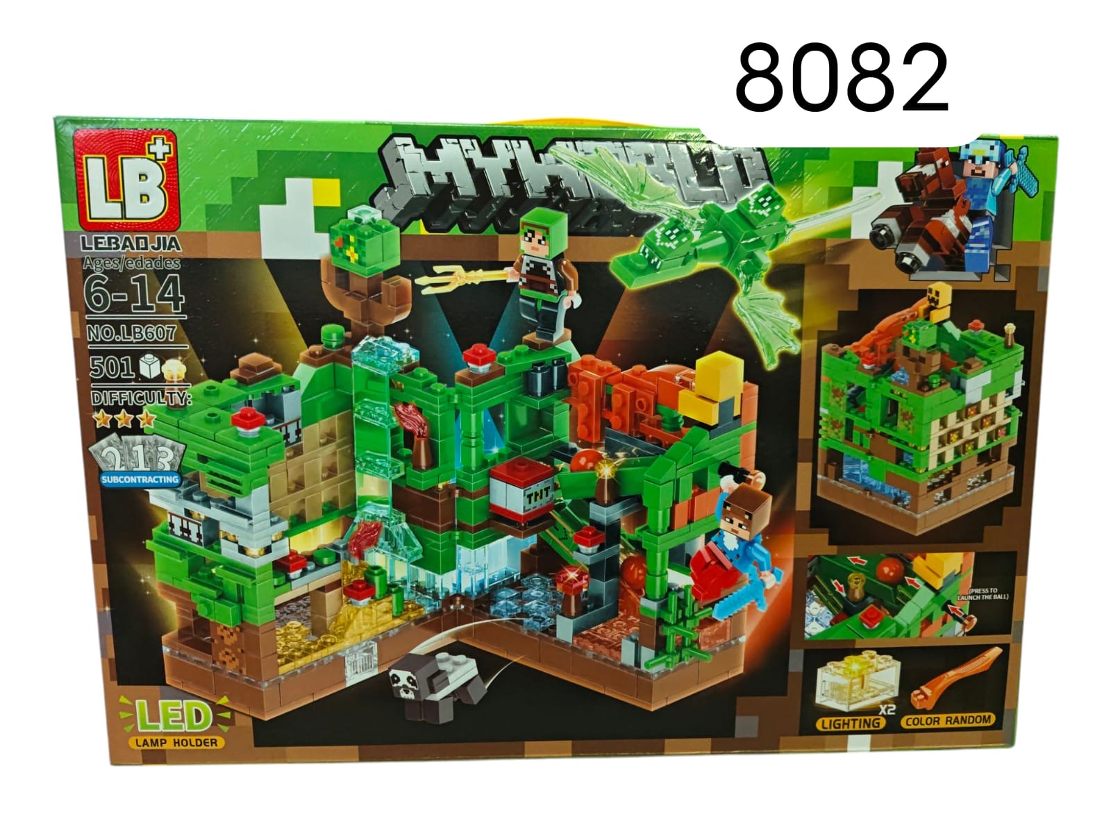 ZESTAW KLOCKI EDUKACYJNE MINECRAFT LEDOWE 501EL.